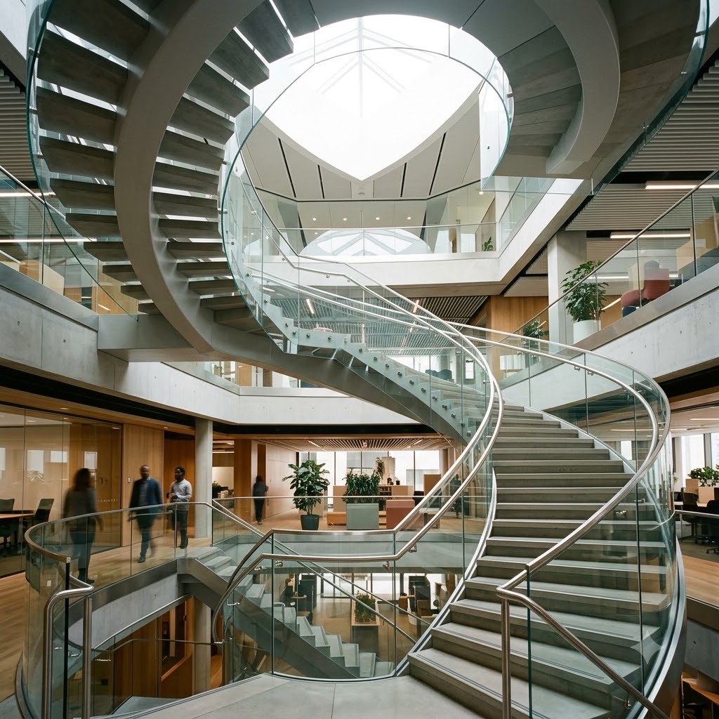 A modern office interior, representing vision at Nexkart